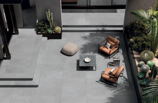 Carrelage extérieur résistant pour aménagement de terrasse au Tampon