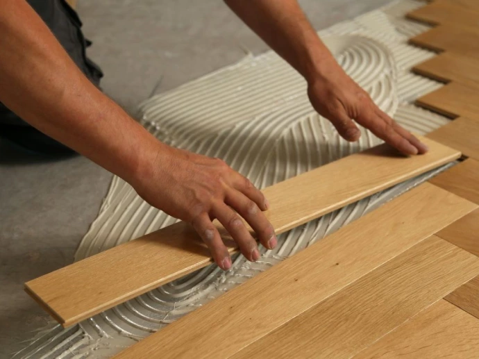 Pose de parquet à Saint-André
