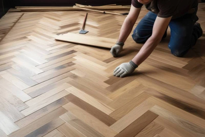 Pose de parquet à Saint-Leu
