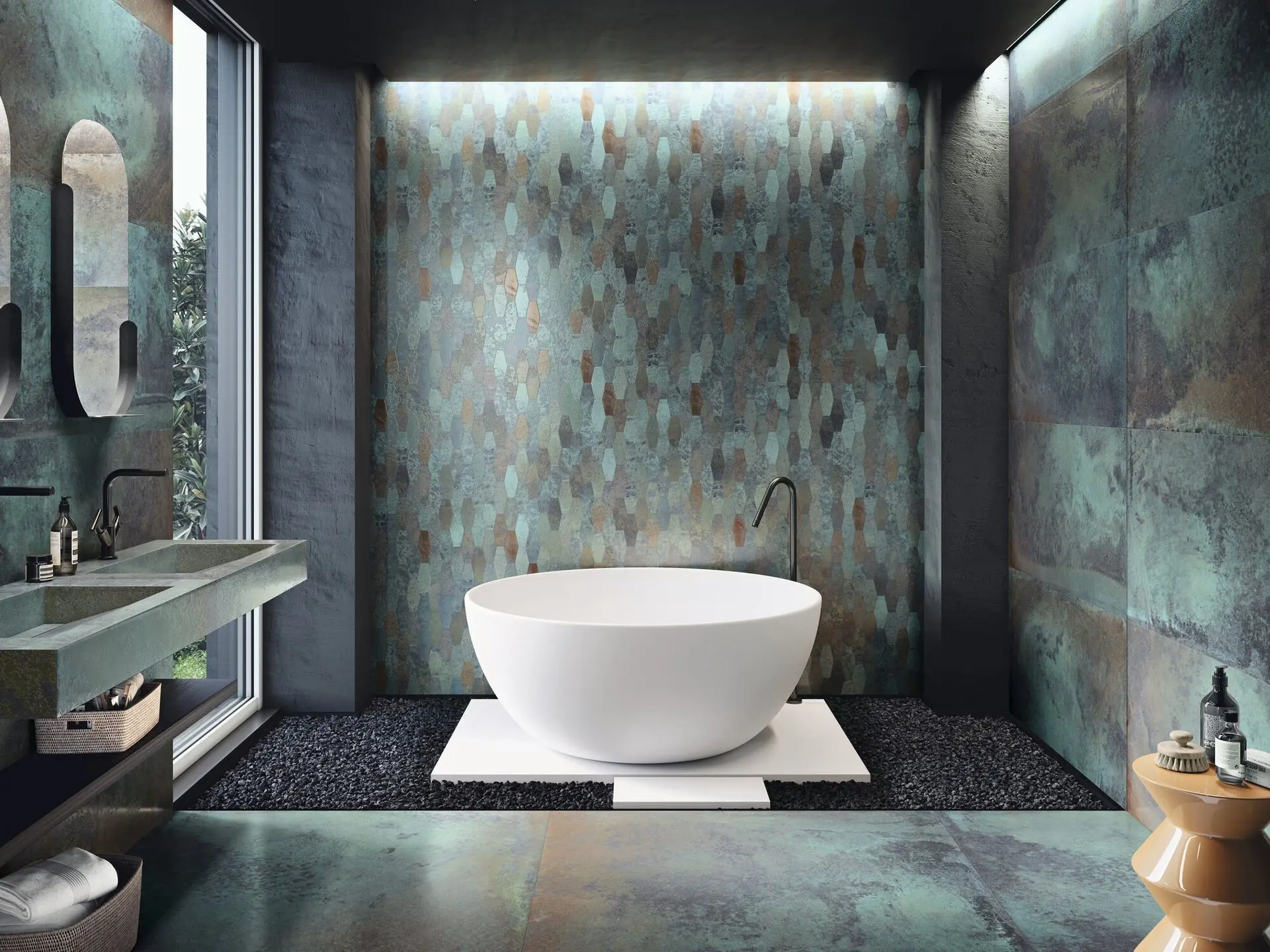 Faience murale décorative, - revêtement élégant et lumineux, idéal pour les murs de salle de bain ou crédences de cuisine.