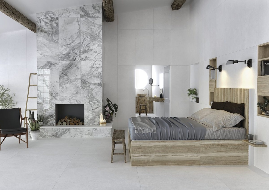 Carrelage Wabi Bianco Lapatto - 60x120 cm   