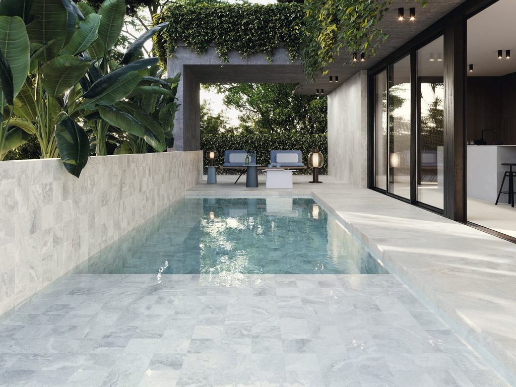 Carrelage Cross White Rect - 60x120 cm  (antidérapant)